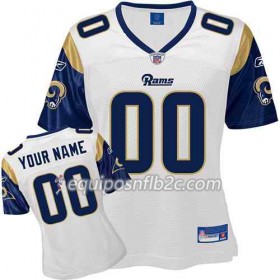 Camiseta Mujer NFL Los Angeles Rams Personalizar Blanco 